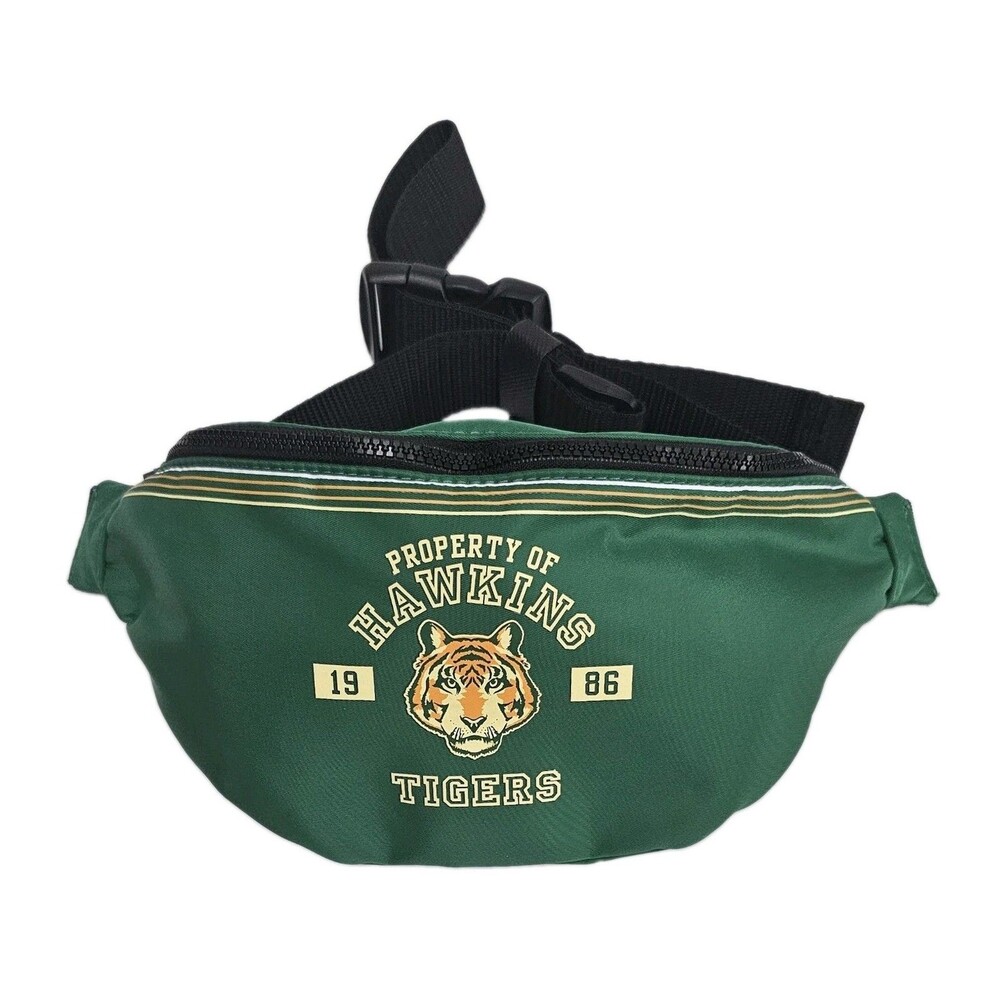 MAC x Stranger Things Fanny Pack Belt Bag Hawkins Tigers 1986 Green Limited Ed